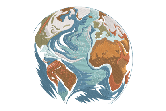 Abstract Earth Globe: A Playful Stitch for Modern Gifts