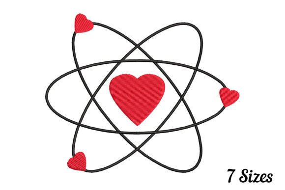 Atom Icon Heart: A Designer's Take on Modern Stitching