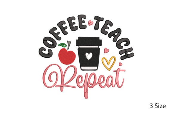 Coffee Teach Repeat: A Festive Stitch for Holiday Gifts