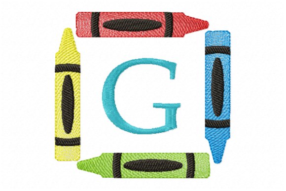 Crayons Frame Monogram Letter G Review