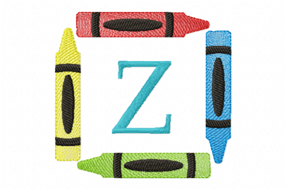 Crayons Frame Monogram Letter Z Review for Etsy Sellers
