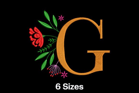 Floral Alphabet Letter G: Elegant Embroidery Review