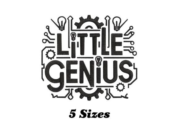 Little Genius: A Charming School Embroidery Design for Gifts