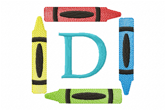 Review: Crayons Frame Monogram Letter D for Gifts