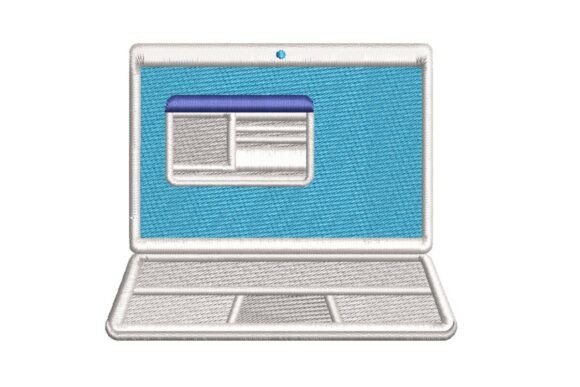 Review: Stylized Laptop Computer Embroidery Design